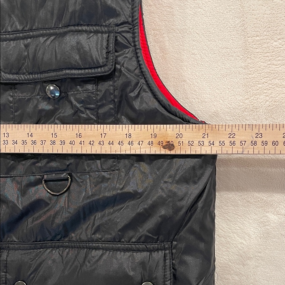 Vintage Alpine Ski Black and Red Men's Medium Puffer Vest - Picture 2 of 7